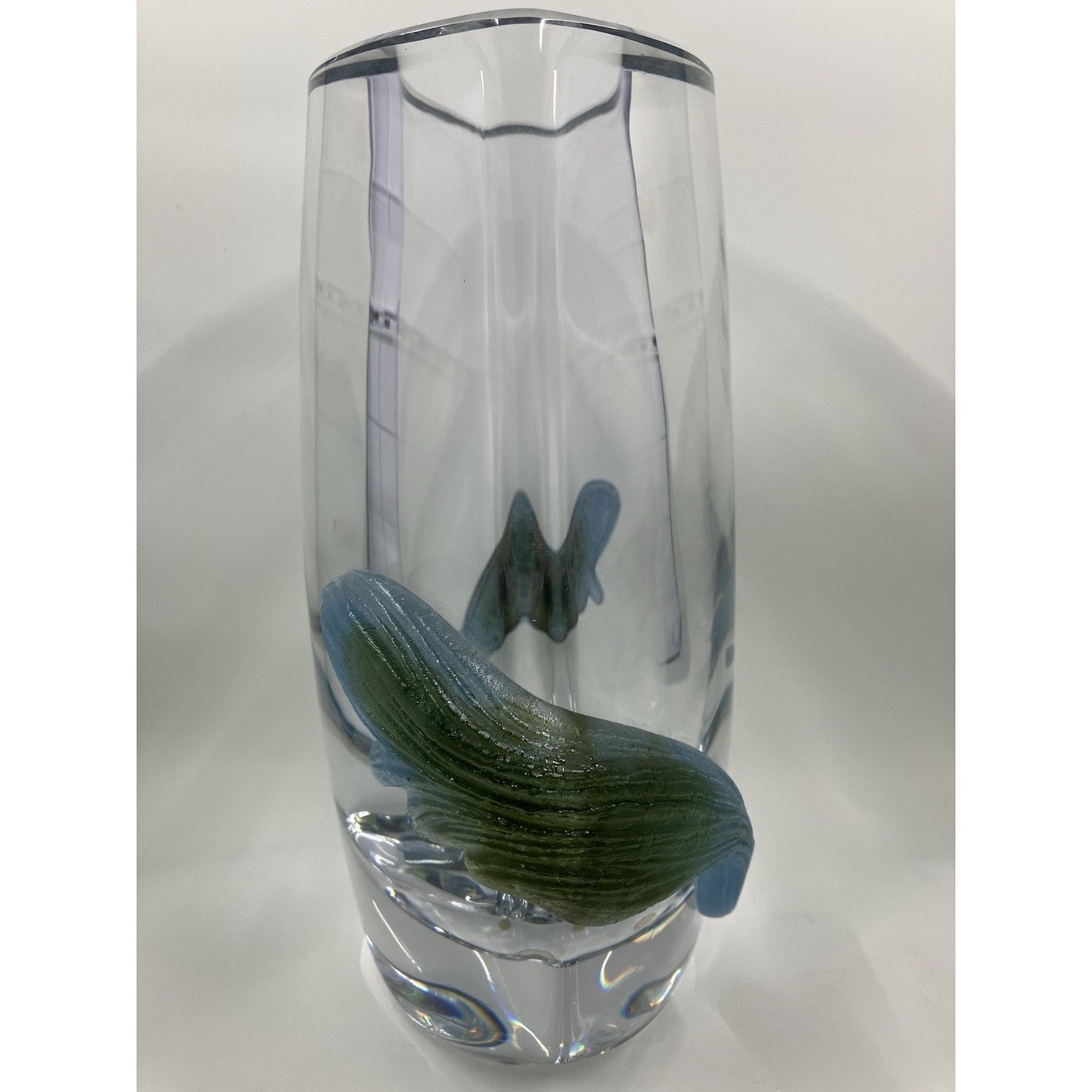 DAUM Nancy, France Florilege 8 3/4" x 6 3/4" Heavy Crystal Vase 1980s