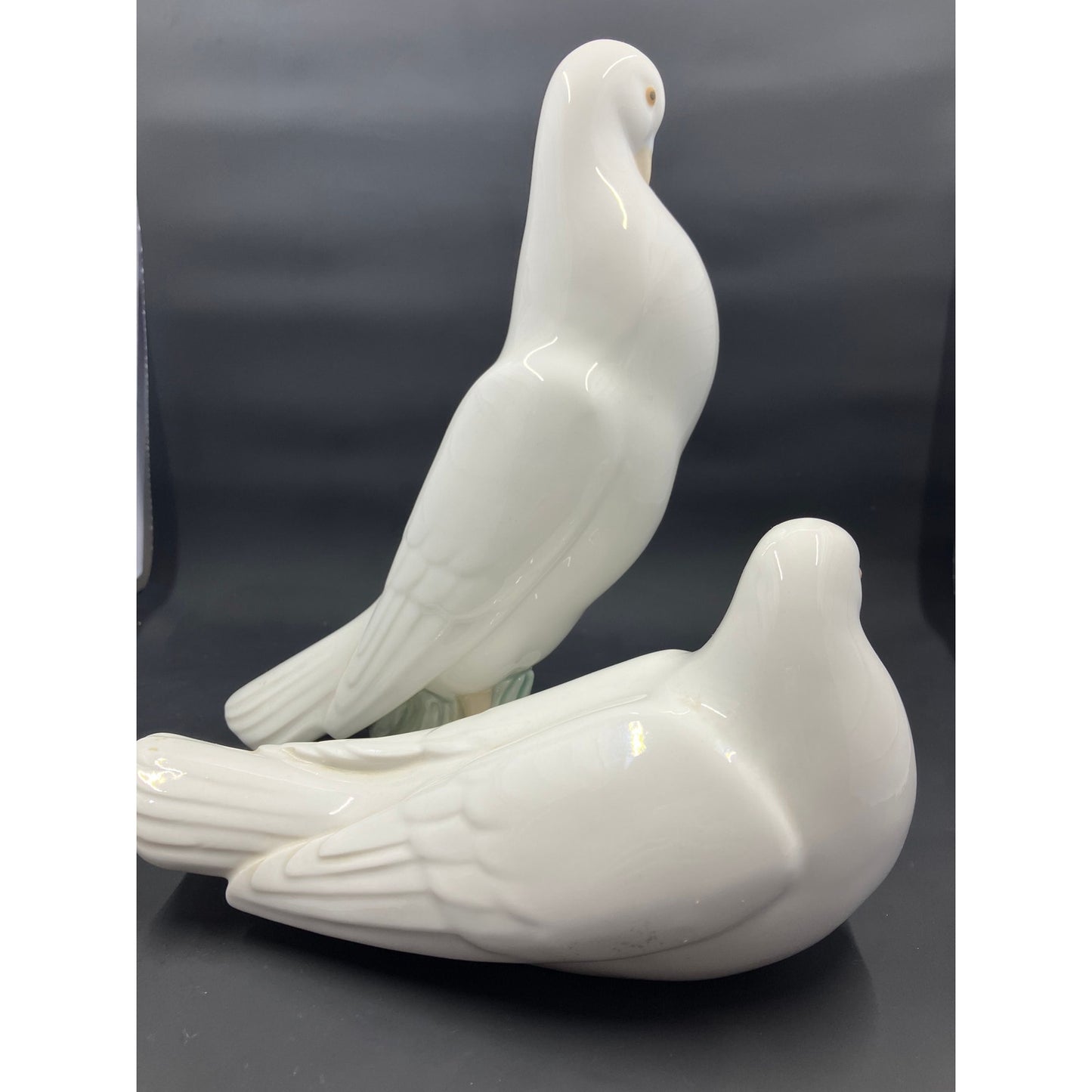 Beautiful Pair of Lladro Peace Doves, one standing and one resting