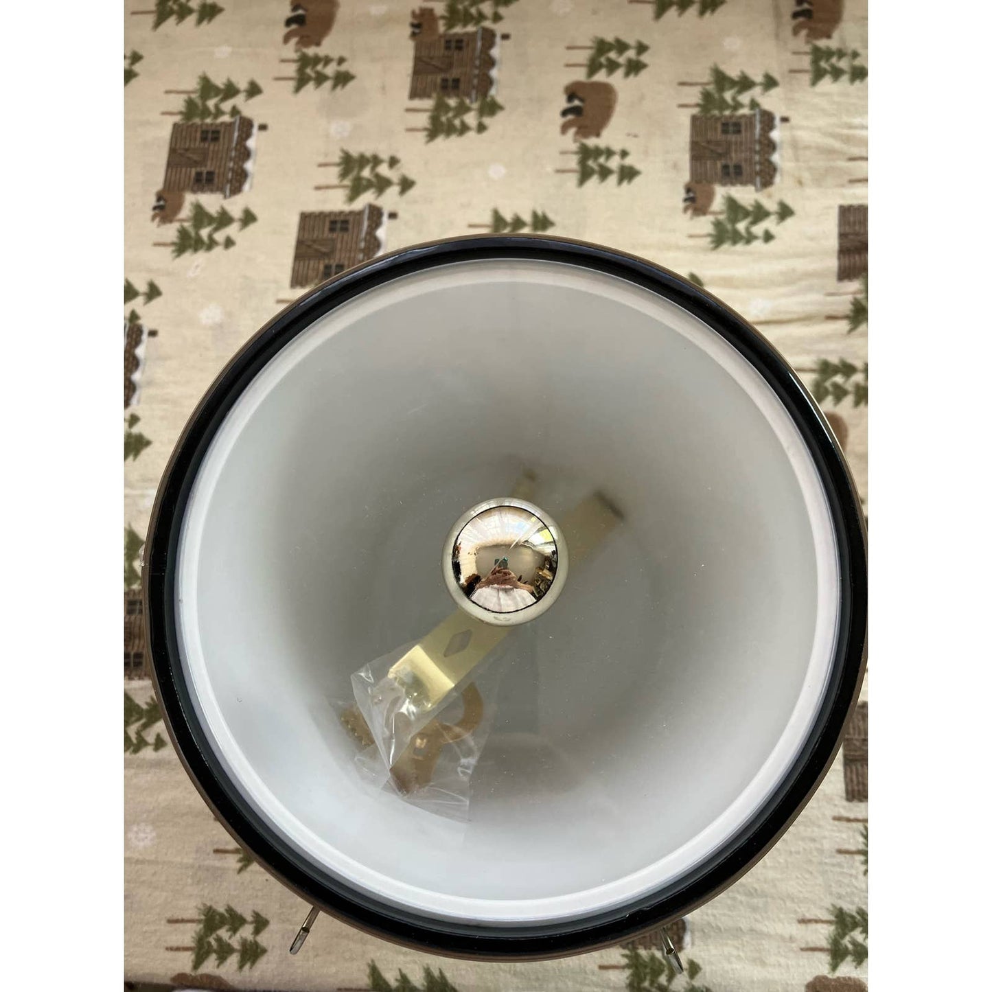Mid-Century Modern Gold and Lucite Ice Bucket