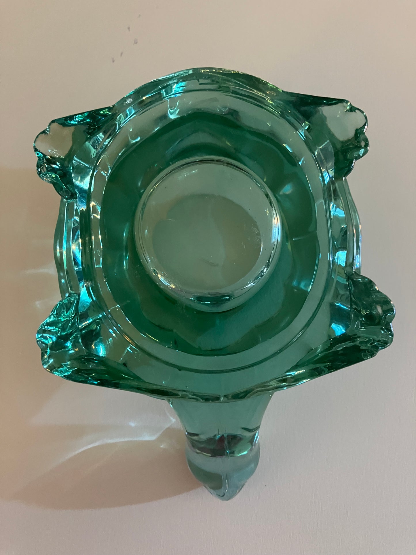 Vintage Indiana Glass Turtle Votive Candle Tea Light Holder / Paperweight, Spanish Green, Heavyweight, Art Glass