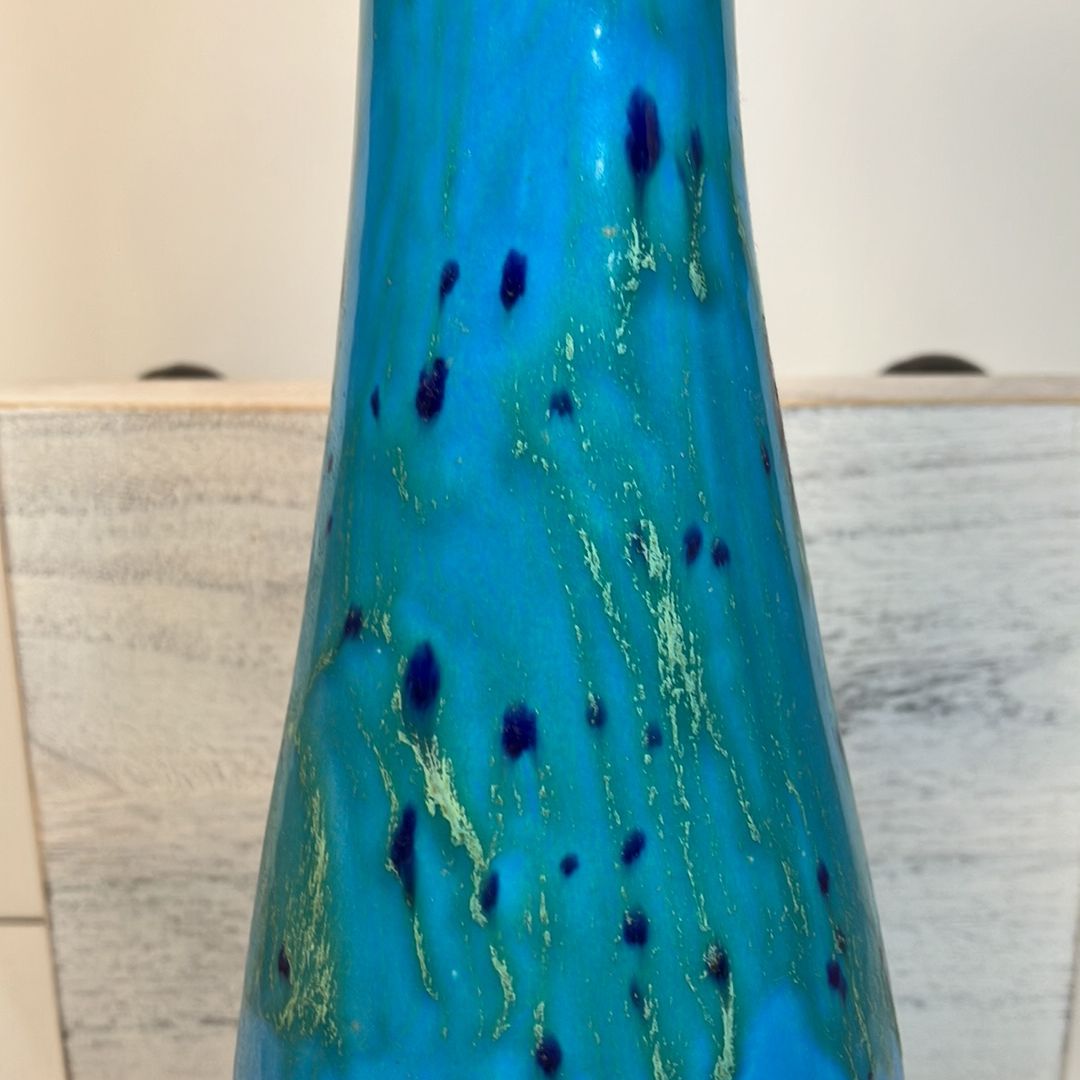 Studio Pottery Bar Harbor Pottery Made in Maine, Beautiful Blue, Purple, Green and Gold Glaze