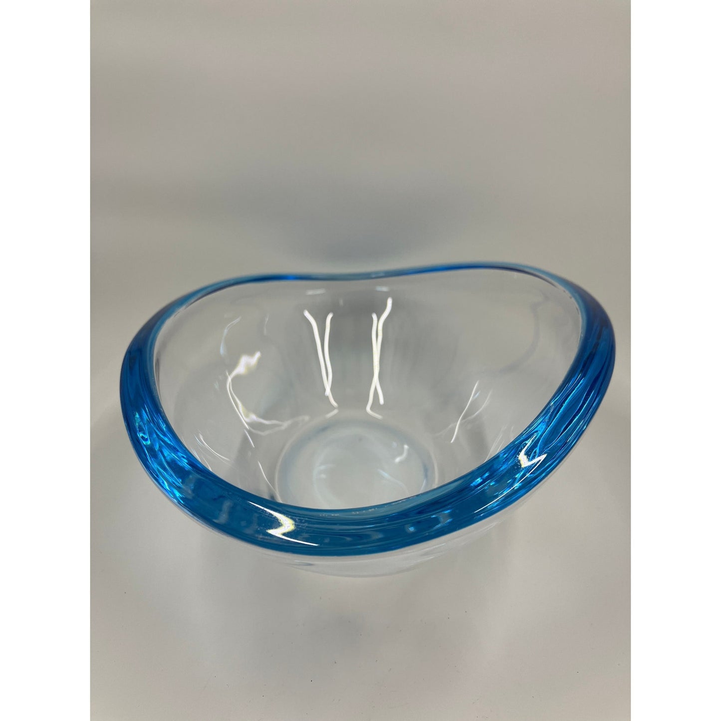 Walther Glas Freeform Wave with Blue Trim, Made in Germany