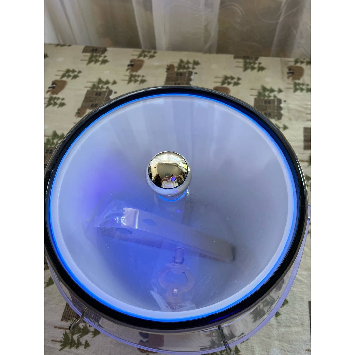 Mid-Century Modern Gold and Lucite Ice Bucket