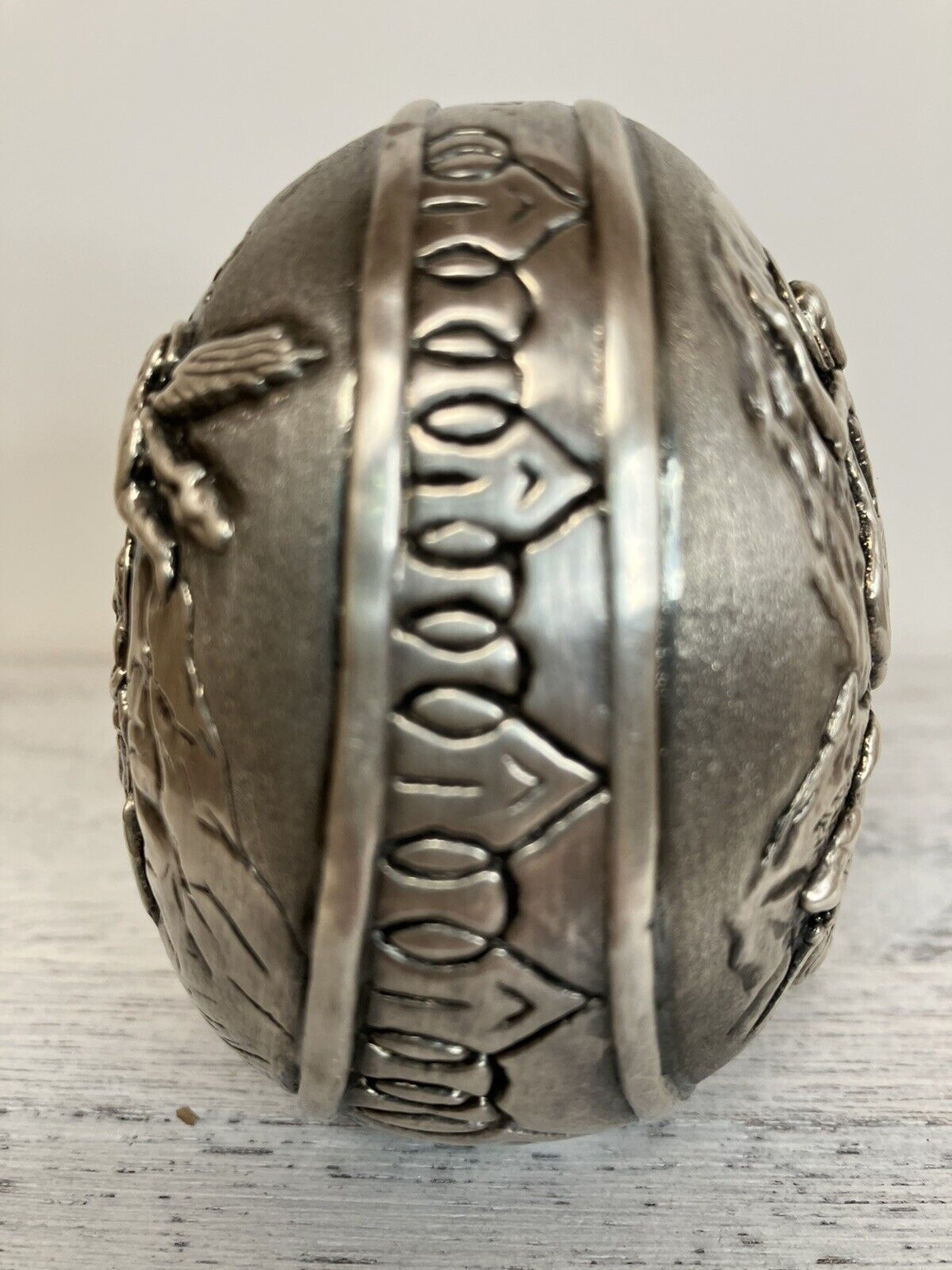 Silver Egg Marked .999 Religion, Weighs 7.7 Ounces, 218.291 Grams
