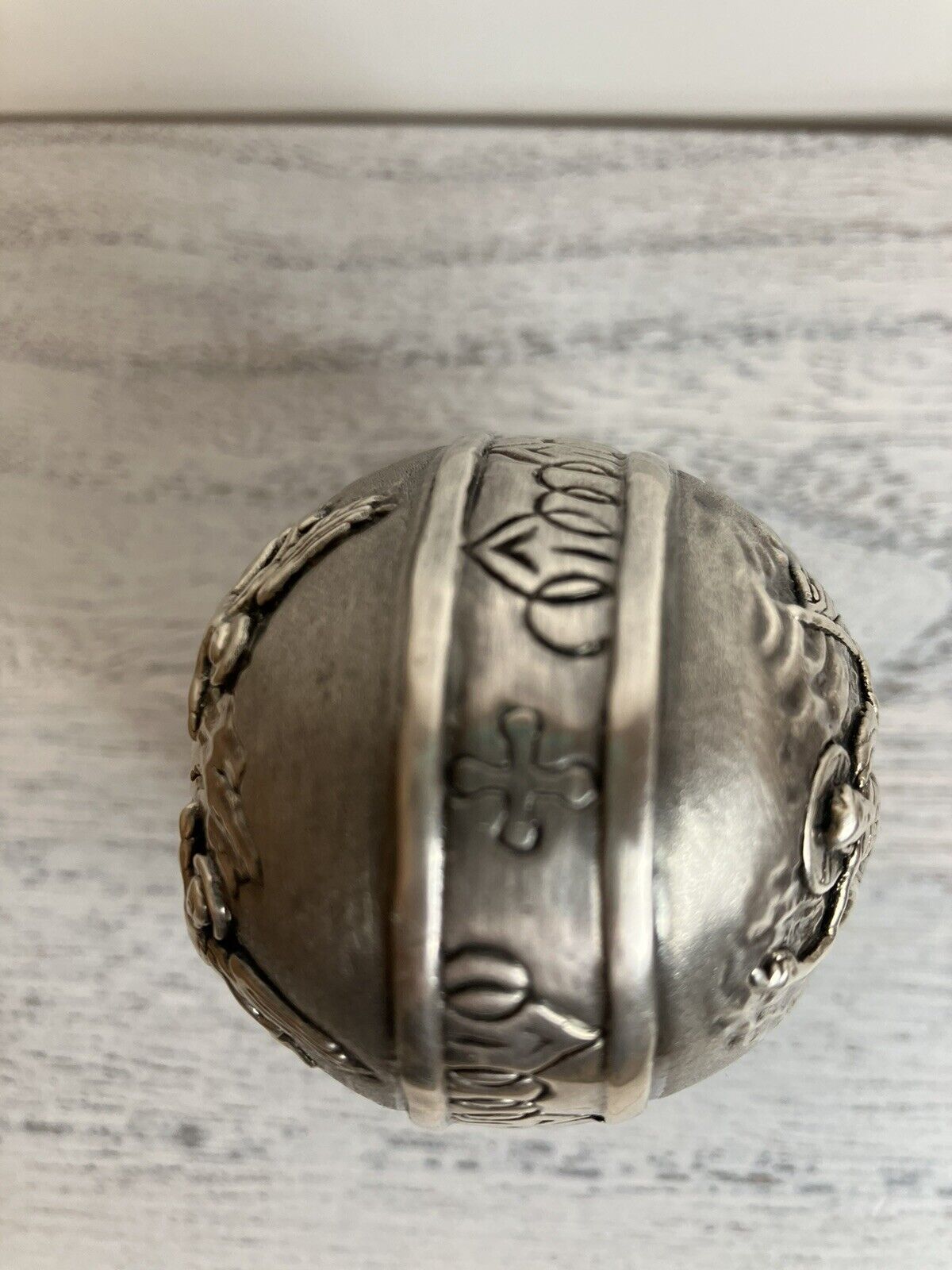 Silver Egg Marked .999 Religion, Weighs 7.7 Ounces, 218.291 Grams