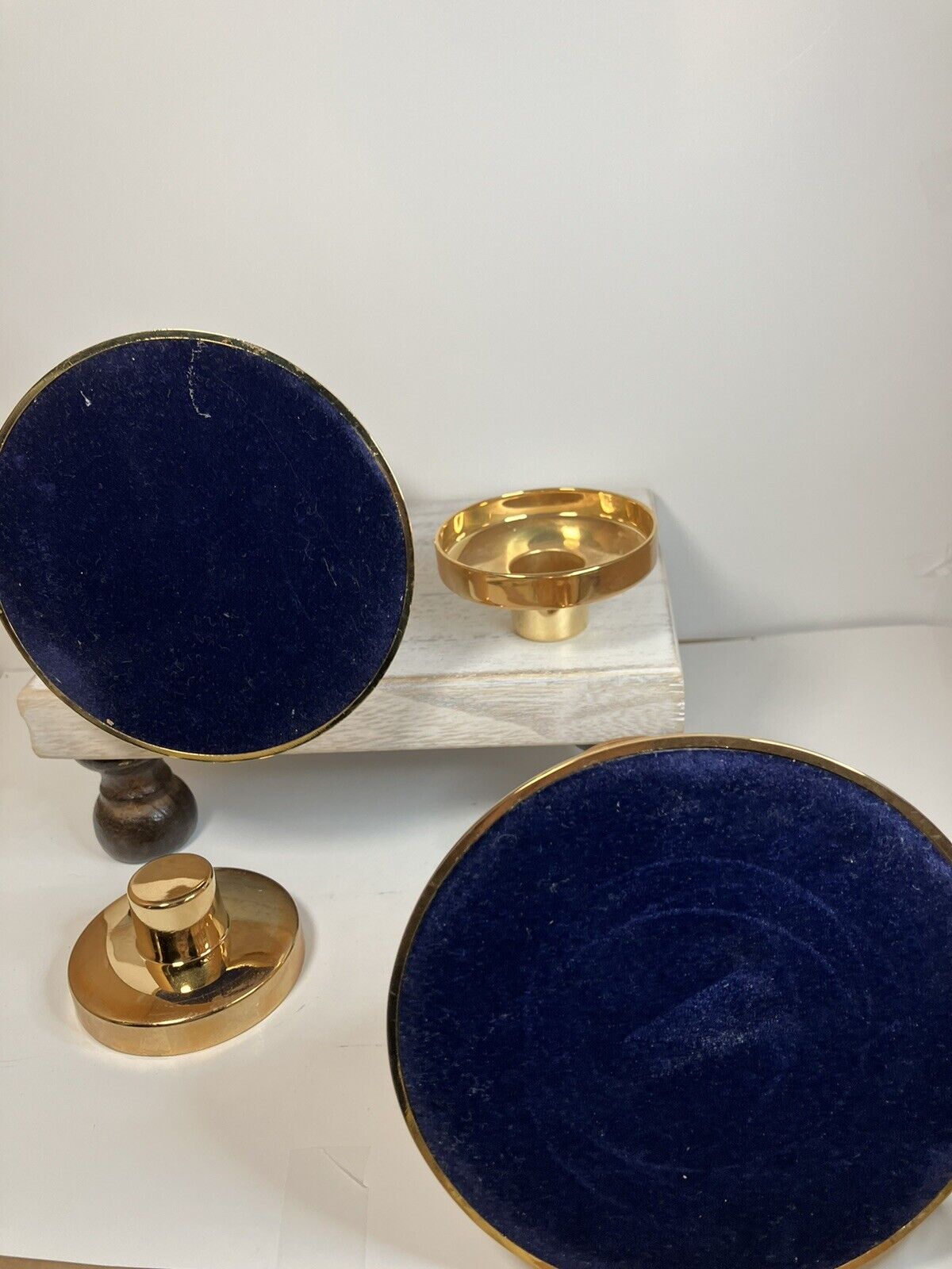International Silver Company, Gold-Plated, Candlestick Candle Holders W/inserts