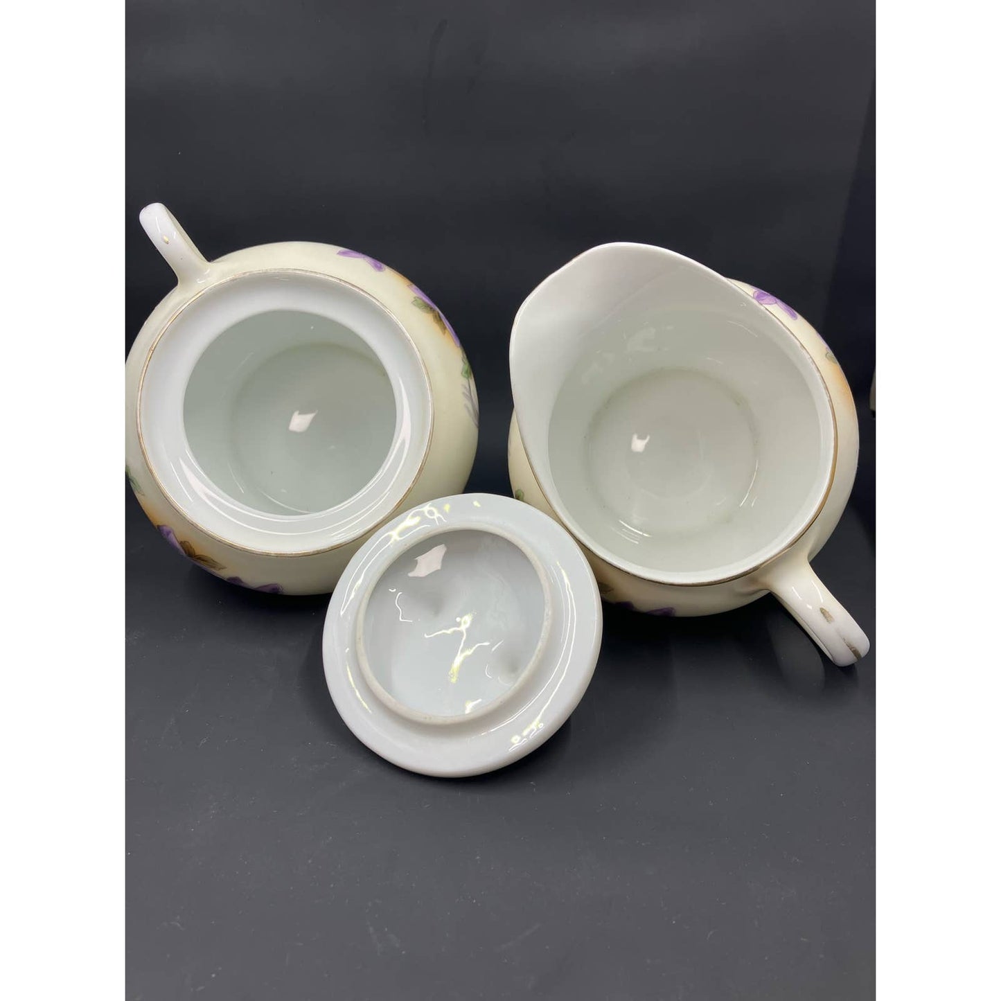 Antique ZS&Co Zeh Scherzer & Co Sugar & Creamer Set. Trimmed in Gold. Circa 1880-1918