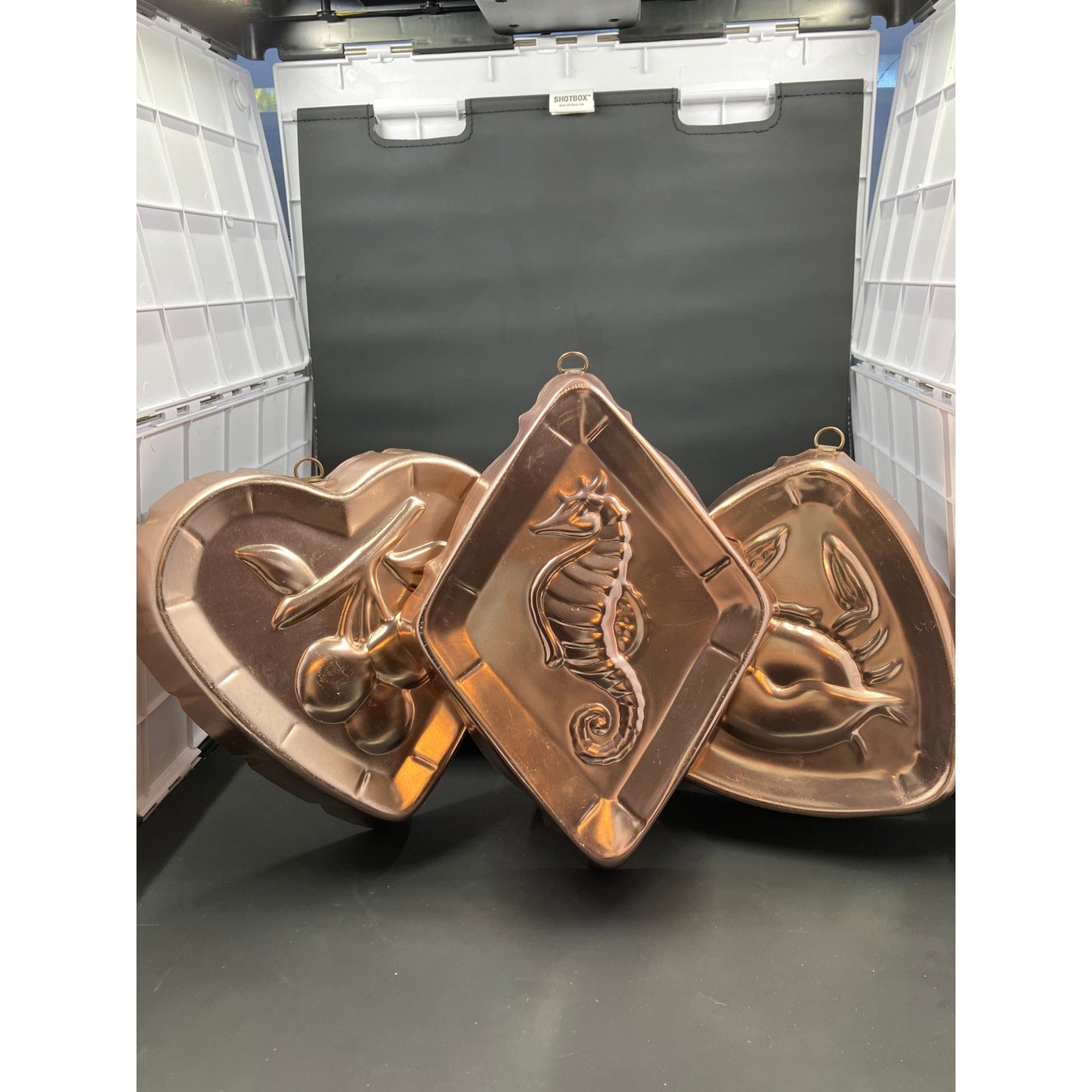 West Bend Copper Molds, all with original hangers