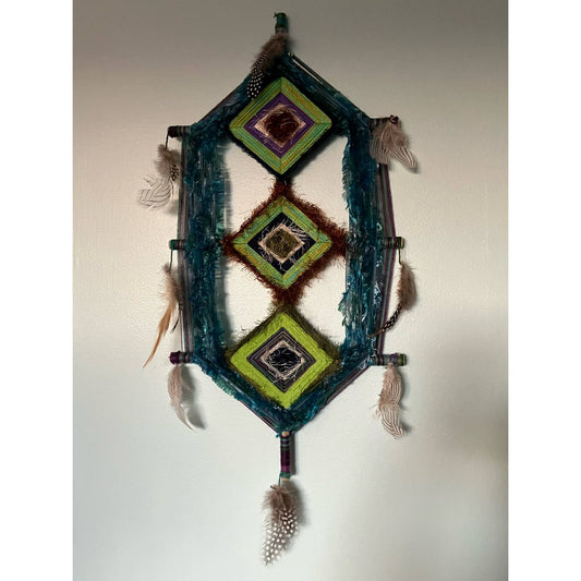 Handmade Ojo Triple Gods Eye 24” x 12”