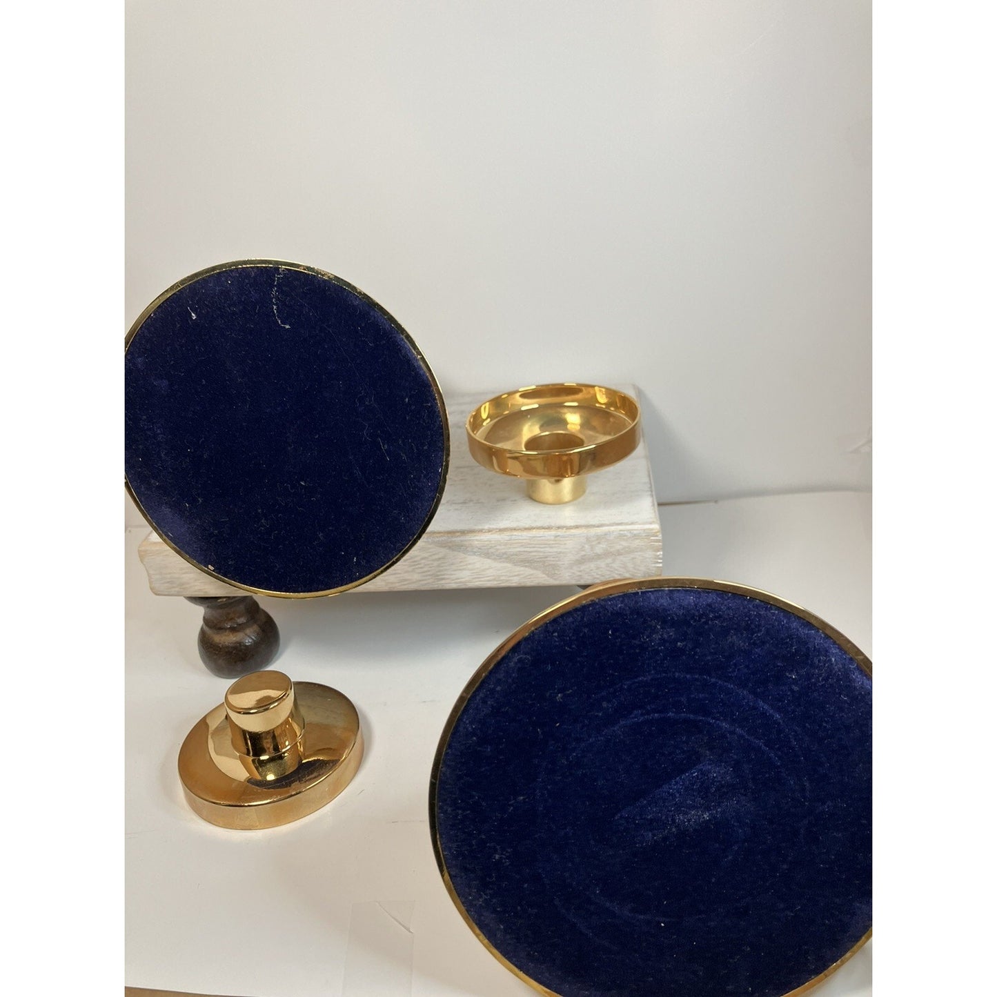 International Silver Company, Gold-Plated, Candlestick Candle Holders W/inserts