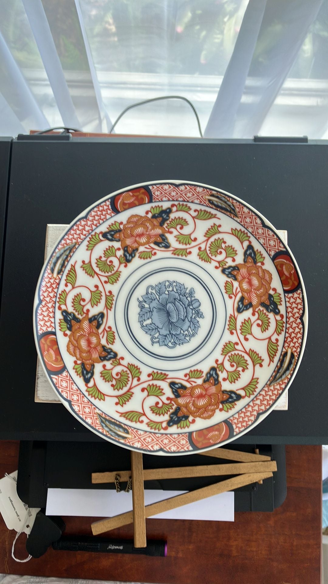 Georges Briard Authentic Reproduction of His 19th Century Japanese Porcelain Circa 1825 Peony