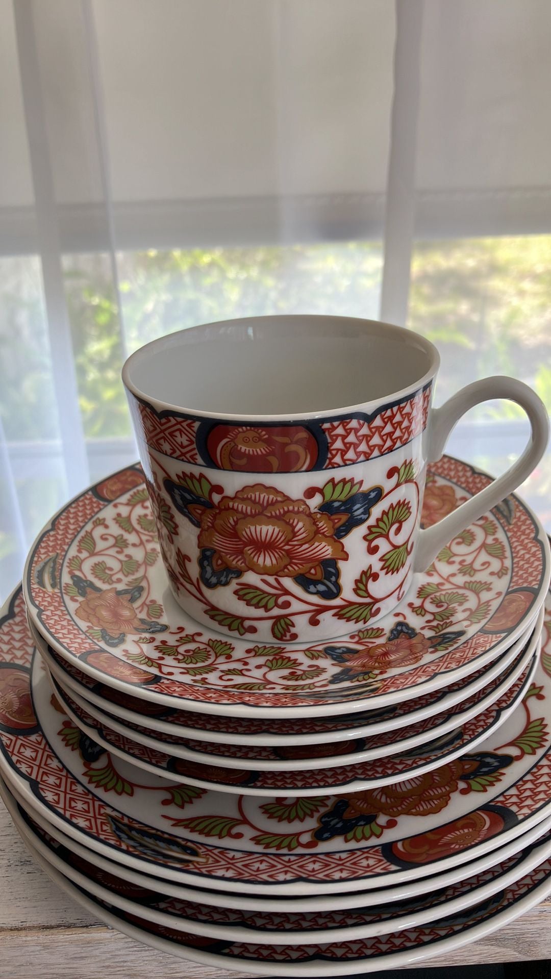 Georges Briard Authentic Reproduction of His 19th Century Japanese Porcelain Circa 1825 Peony