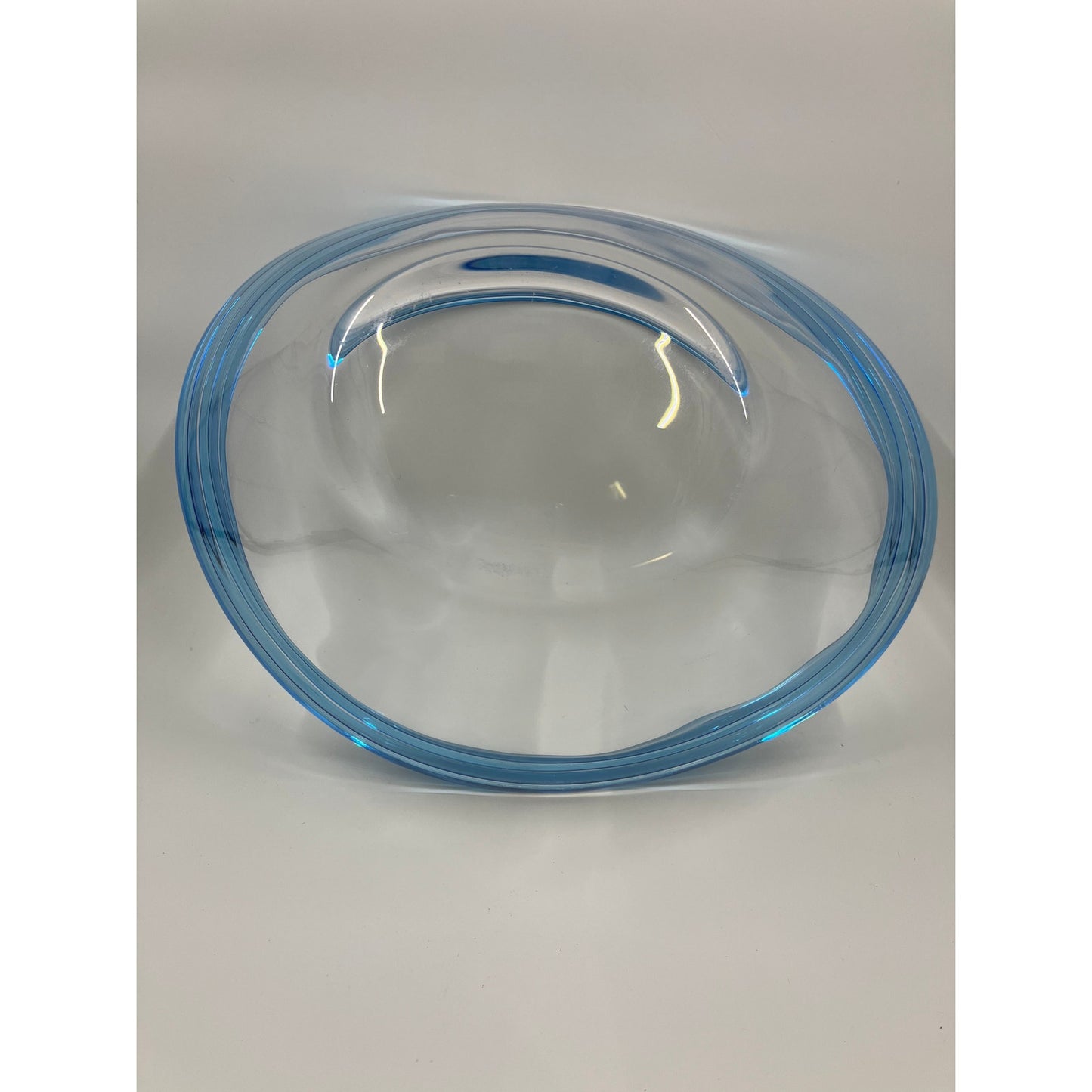 Walther Glas Freeform Wave with Blue Trim, Made in Germany