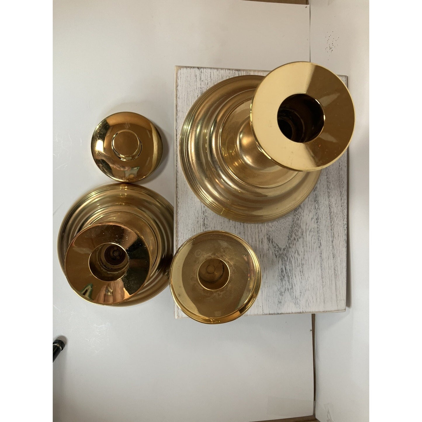 International Silver Company, Gold-Plated, Candlestick Candle Holders W/inserts